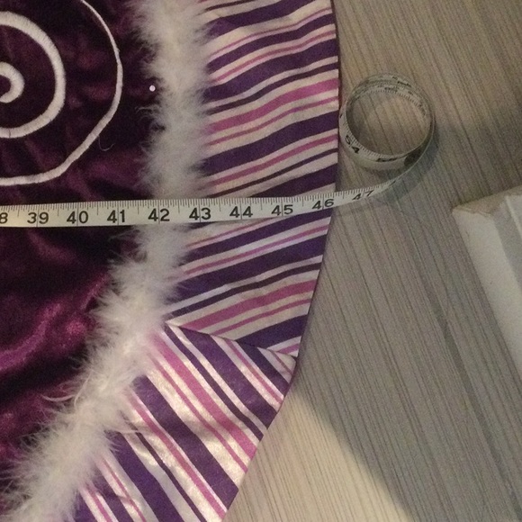 Purple Peppermint Christmas Tree Skirt - Picture 7 of 11